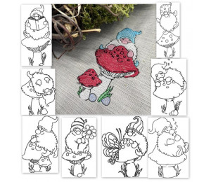 ADVENTSKALENDER 12. Dezember - Stickserie Frühlings Wichtel